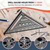 Speed Square with 14 Types of Drill Holes, 7inch Metric