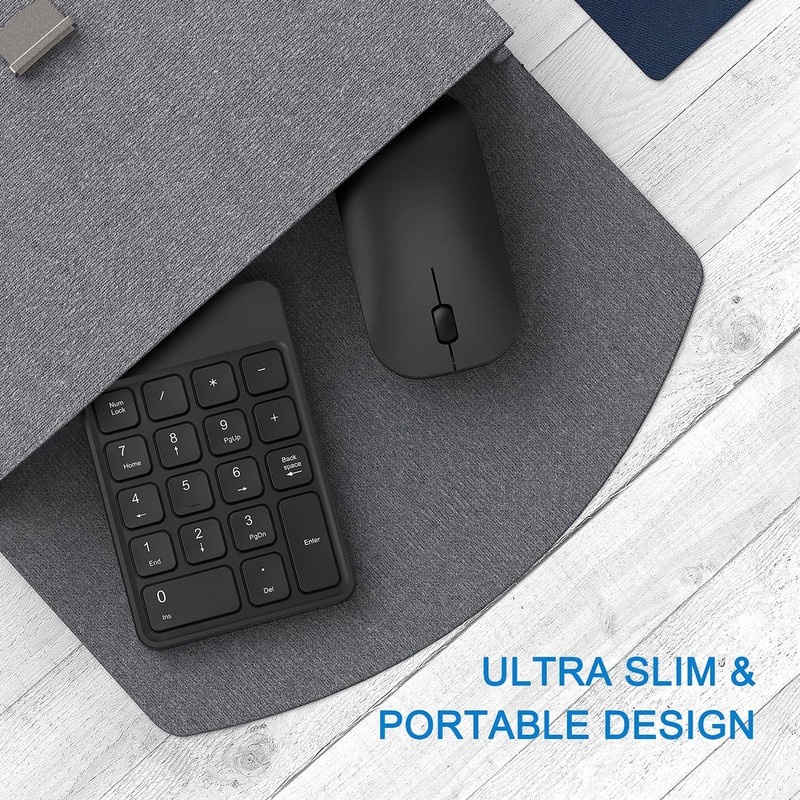 Numeric Keypad Portable Slim 2.4GHz USB Wireless Mini Black Numeric