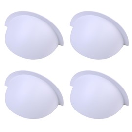Abeicy 4 Packs Opaque Half Shades for Recessed Light Covers, White Glare Reduction and Light Diffuser, Easy Stick-On Install for 6" Ceiling Lights