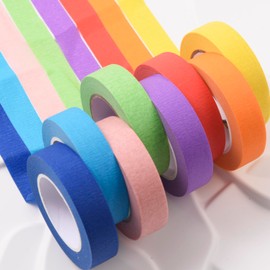 Ezranova 8 Rolls Masking Tape Coloured, 1.5cm x 13m Masking Tape Painters Tape, Craft Tape Sets for Painting, DIY, Craft, Labeling or Coding
