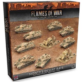 Battlefront BRAB09 Flames of War - British Monty's Desert Rats - Grant Tank - Crusader - 25 Pounder