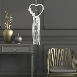 VOSAREA Wire Rings Set Heart Shape Metal Rings Craft for Dream Catcher DIY Crafts 8 cm 10 cm 12 cm 3 Pieces (Silver)