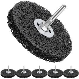 profiwoab Pack of 5 100 mm Nylon Fabric Disc, Coarse Grinding Disc Set, CSD Disc Sanding Disc for Angle Grinder of Paint, Rust Welds, Cleaning Removal of Paint Rust, Mixed Colours