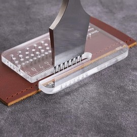 Leather Craft Punching Tools Leather Stitching Aid Plate Perforation and Protecting Leather Surface Leathercraft