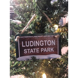 MICHIGAN STATE PARKS LUDINGTON STATE PARK HOLIDAY CHRISTMAS ORNAMENT CAMPING