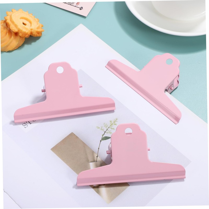 LABRIMP 3pcs Bulldog Clips Sturdy Document Organizers for Office Home
