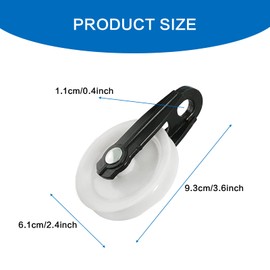 Nylon Clothesline Pulley 2 inch Diameter Nylon Pulley Outdoor Puller Rope Wire Rope Pulley Clothes Line Pulley Kit Clotheslines Rope Pulley (8)