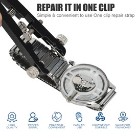 MFBJXC Watch Spring Bar Plier Tool Set Watchband Pliers with 10 Pins,Watch Wrist Ban Repair Remove Tool,Spring Plier Tweezer,Removal Tool for Watch Pin Strap Band Watch Link-Balck