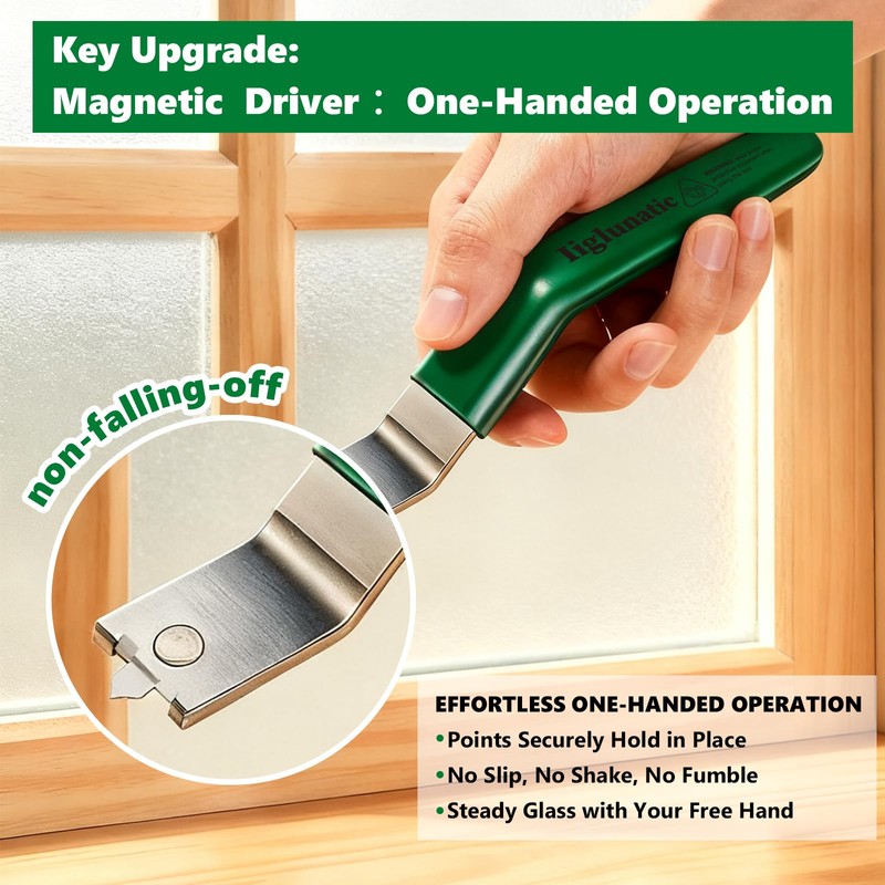 Magnetic Glazier Driver Push Tool (2-Pack) for Picture Frame Hardware