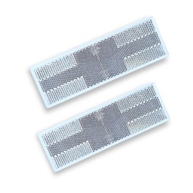 WELNENT WELNENT 4A / GB23254 / CCC 2pcs Rectangle Reflector Self Adhesive Stick on Trailer Driveway Mailbox (Clear, Self-Adhesive)
