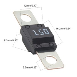 XYRSTOLR 4PCS 150A AMI/Midi Fuse, High Current 150 Amp Fuse Bolt-on Fuse for Cars, Trucks, Construction Vehicles, Buses, Caravans