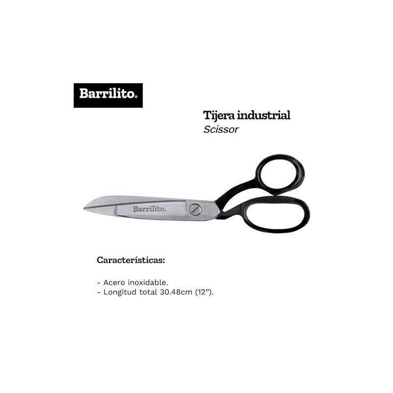Barrilito Tijeras Industriales Acero al Carbón 30.48 cm
