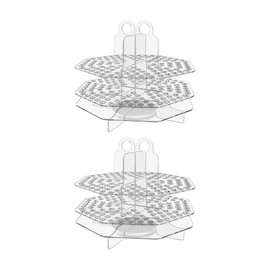 Marketing Holders 2 Pack Pen Holder 120 Slot Clear Acrylic Organizer Desktop Marker Paint Makeup Brushes Lip Eye Liner Office Craft Supply Retail Department Stores Stationary Spinning Display