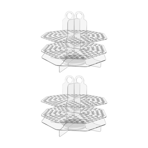 Marketing Holders 2 Pack Pen Holder 120 Slot Clear Acrylic
