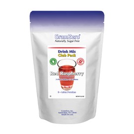 GramZero Red Raspberry Zero Calorie Sugar Free Drink Mix, Great For Nutrition Club Loaded Tea, Stevia Sweetened