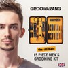 Groomarang 15 Piece Manicure Set for Men Stainless Steel Nail