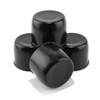 DewFlew 4Pcs 4.9" Push Through Wheel Center Caps Stainless Trailer