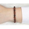 Echtes Mahagoni-Obsidian Edelstein Armband mit 6mm Perlen - verschiedene Längen