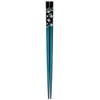 Tanaka chopsticks shop [若狭 Coating Chopsticks] Silver 桜花 Blue 22.5 cm