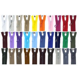 FIM Divisible Zip for Jackets with Plastic Teeth (Zip Weight No. 5 - Medium-Weight), 75cm