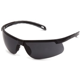 Pyramex Ever-Lite Lightweight Safety Glass Black Frame Dark Gray Anti-Fog Lens