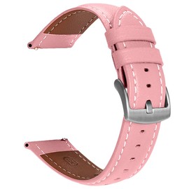 BYISYUE Leather Replacement Strap for Polar Vantage M2 / Vantage M / Vantage V3 / Vantage V2 Shift, 22 mm Sports Watch Strap for Polar Grit X/Grit X Pro/Grit X Pro Titanium (Pink)
