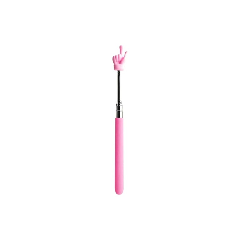 Pink Multipurpose Teacher Pointer Stick, Extendable Classroom Pointer And Finger