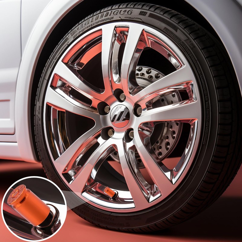 MEAJOO 4PCS Bullet Shell Tire Valve Stem Caps, Aluminum Alloy