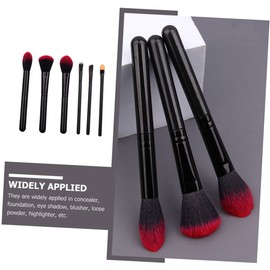 BIUDECO Makeup Brush Kit Red Soft Hair for Eye Shadow and Brow Portable for Travel