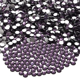 NCB NCB 3000pcs Flatback Round Glass Nail Art Rhinestones Crystal for DIY Making Accessories Shoes, Clothes, Face Art, Bags, Manicure (Tanzanite, SS5 3000pcs)