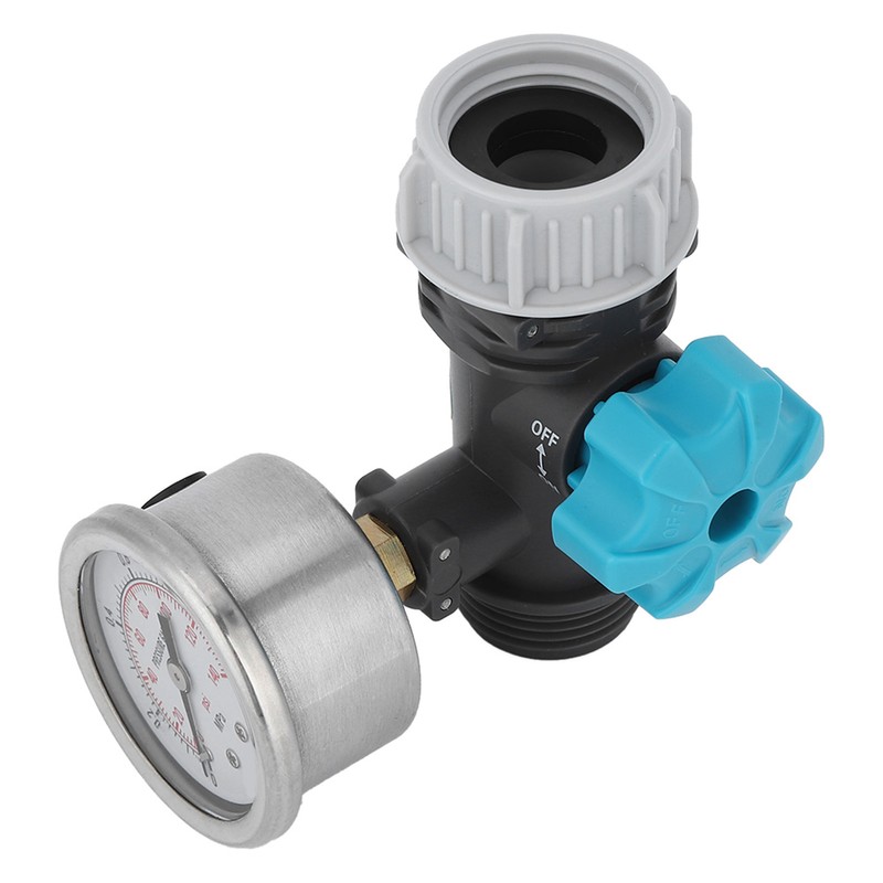 G3/4in Adjustable Water Pressure Regulator Valve with Pressure Gauge Greenhouse