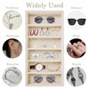 ZILAMGOO 4 Pcs Velvet Glasses Storage Trays – 6-Grid Sunglasses