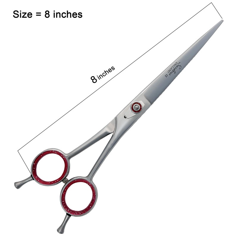 Large Straight Blade 8" Dog Grooming Scissors Shears Razor Sharp