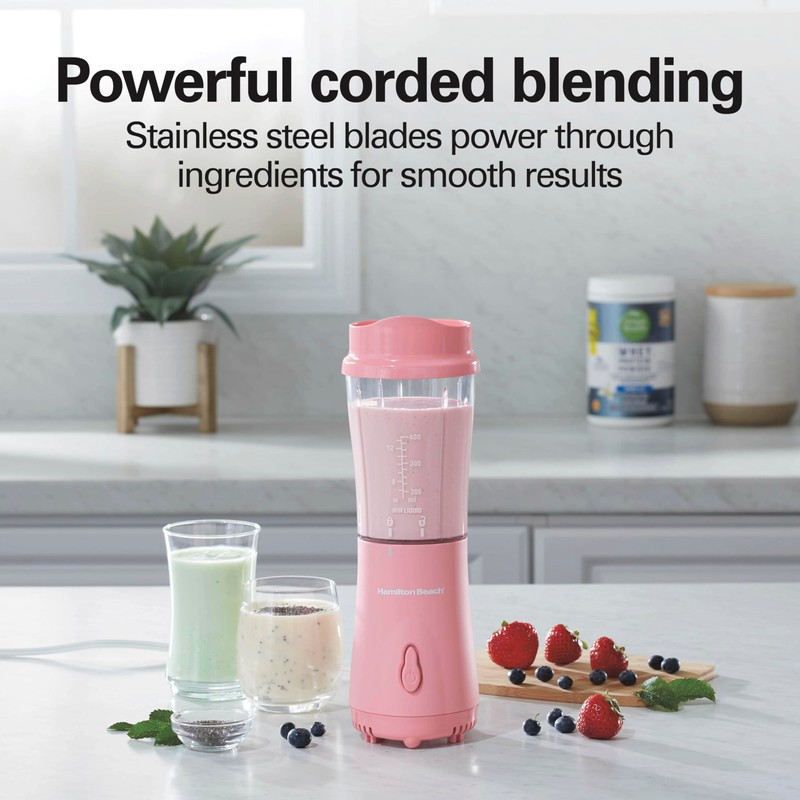 Hamilton Beach Portable Blender for Shakes and Smoothies, 14 Oz