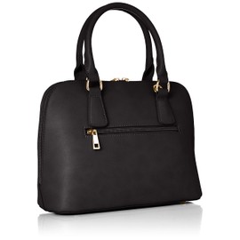 Lux blpa-p1406-00s Round Zipper 2-Way Handbag, Normal Black