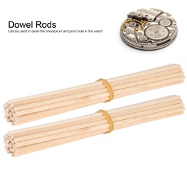 Fayelume Wooden Watch Repair Clay Kit, 40PCS Watchmaker Cleaning Sticks Tools, Pegwood for Watch Repair, Round Dowel Rods for Craft Cleaning