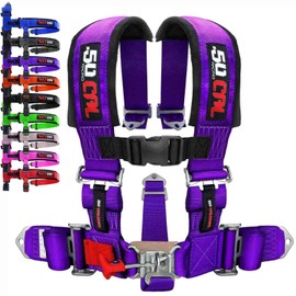 1 pc Purple 5 Point Harness for Bucket Seat, Latch Release, 9 Color Options, Racing Harness, Race Car, UTV, RZR [6008P3]