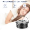 Retyion Exquisite Metal Mosquito Coil Holder Long-Lasting Coil Incense Burner