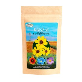 Kansas Wildflower Seed Mix, Covers 325 Sq Ft, 16 Flower Varieties, Over 40,000 Seeds, Created By Nature