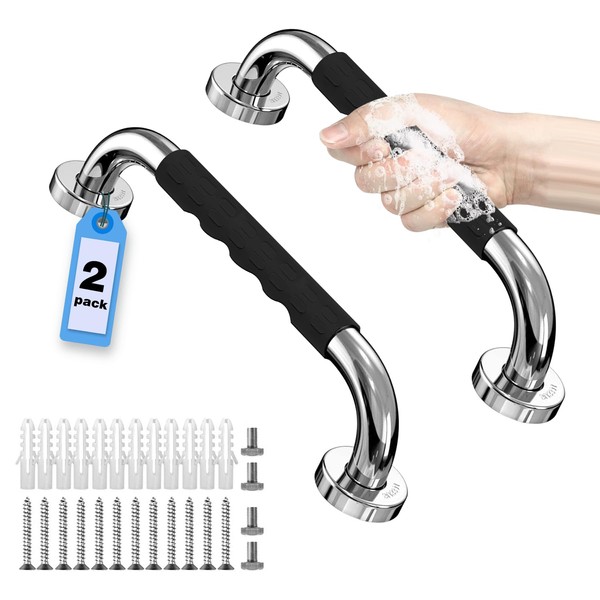Barra de Seguridad para Baño 2 PCS, 12inch/30cm Pasamano Acero