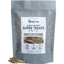 King Lou Pets - Whole Minnows for Cats and Dogs - Freeze Dried Minnows - USA-Made Freeze Dried Dog Treats and Cat Treats - Omega Rich for Skin and Coat Health - 1 lb Prior to Freeze-drying