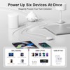 Portable Power Strip Outlet Extender,6-in-1 Charging Station,Wall Plug Extender with