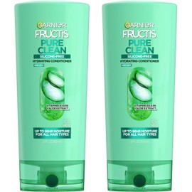 Garnier Hair Care Fructis Pure Clean Conditioner, Fortifying Conditioner, Made With Aloe and Vitamin E Extract, Vegan Formula, Paraben Free, 21 Fl Oz, 2 Count