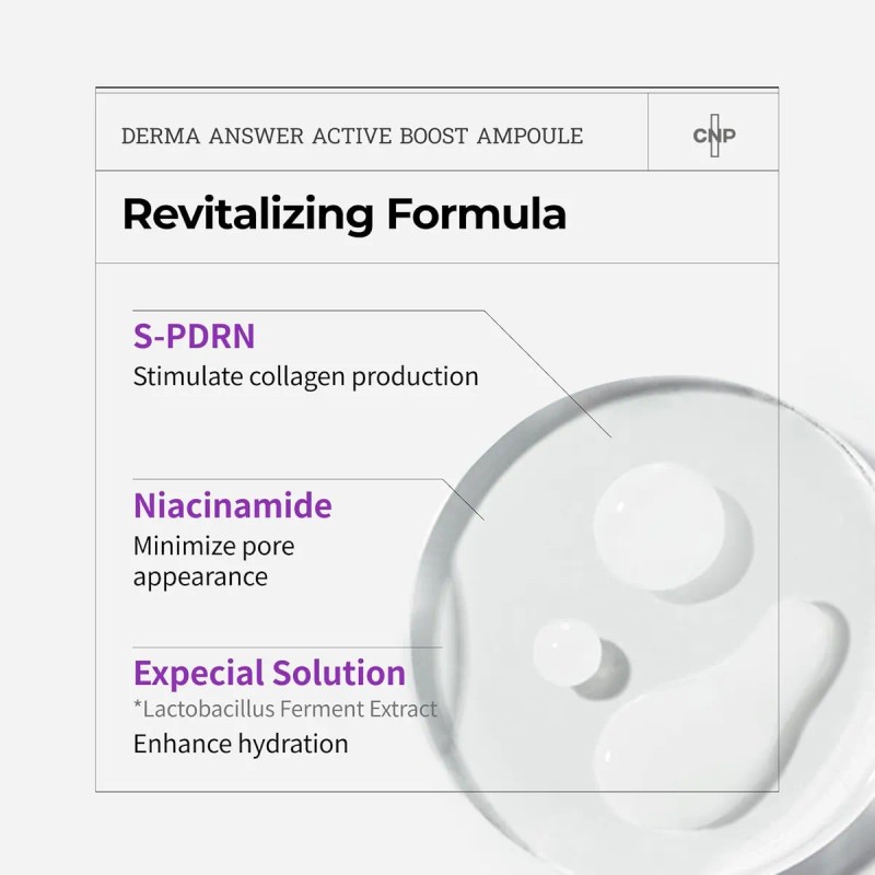 Suero Facial Cnp Pdrn Active Boost: Suaviza Líneas De Expres