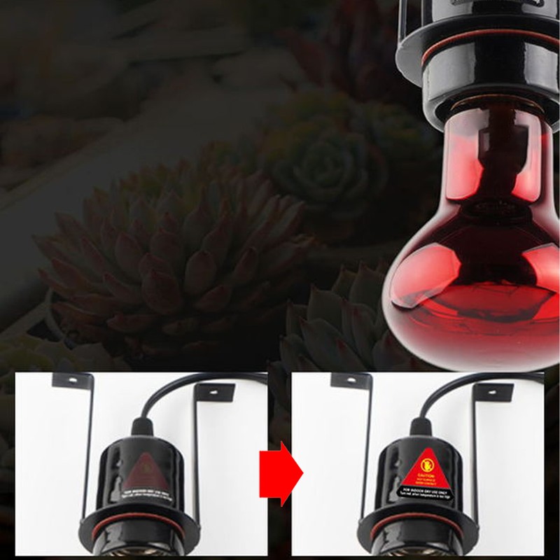 Reptile Ceramic Heat Lamp Holder Load 300W E27 Base Bulb