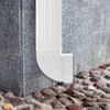 90 Degree Gutter Elbow, White PVC Drain Downspout Elbow, Downspout