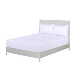 EV Dekor®MF123 Fitted Sheet Double, White - Deep Pocket Bedsheet 12inch (30 cm) - Soft Brushed Microfibre Fabric - Shrinkage and Fade Resistant - Bottom Sheet - Double Bed Bedsheet Fitted