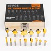 Router Bits Set 1/4 Inch Shank - BAIDETS 15 Pcs