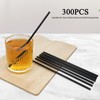 KTOJOY Disposable Drinking Plastic Straws, 8.26" Long, 0.23'' Diameter, Black,