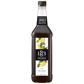 1883 Iced Tea Lemon Syrup for Drinks, Made in France, 1 Liter Plastic Bottle